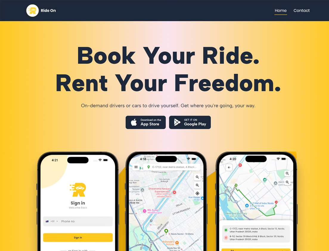 RideOn Business Website